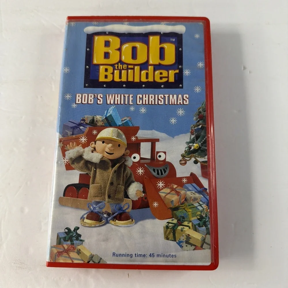 Bob the Builder  Bob's White Christmas VHS Movie VTG 2001 Animated Red Clamshell